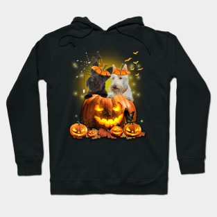 Scottish Terriers Spooky Halloween Pumpkin Dog Head Hoodie